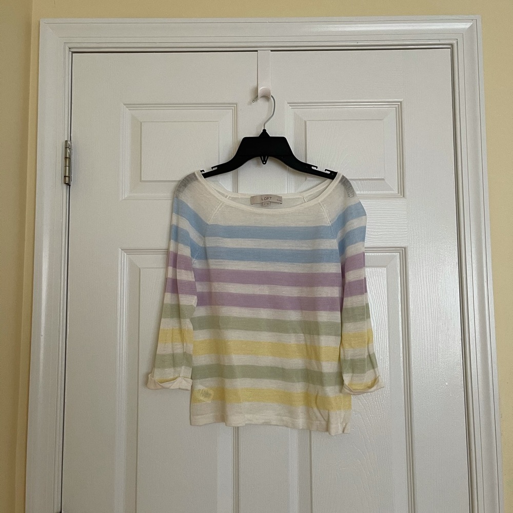 LOFT | Multi colored stripe shirt